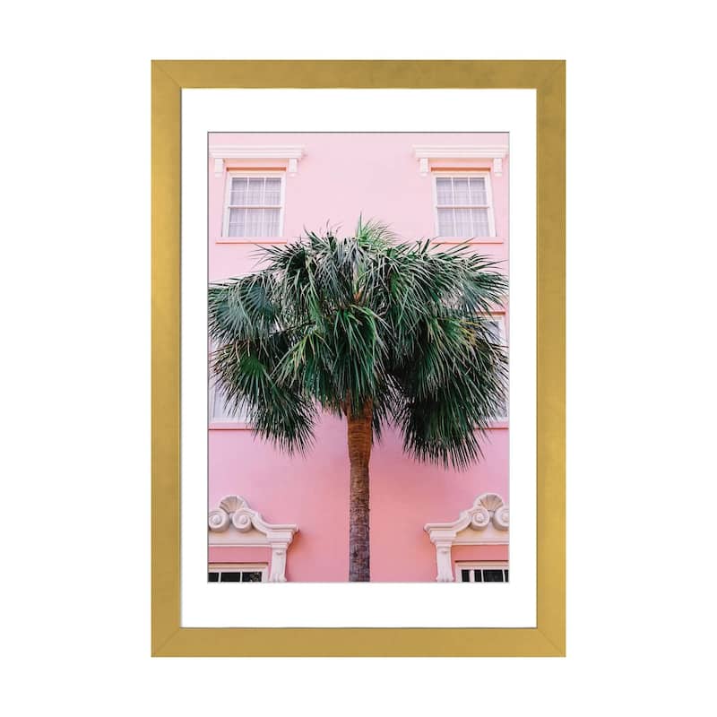 iCanvas "Charleston Pink" by Bethany Young PFA - Gold - 32x24x1