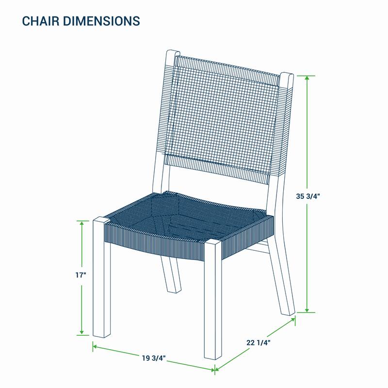 Cambridge Casual Belmont 2-Piece Teak Outdoor Dining Chair