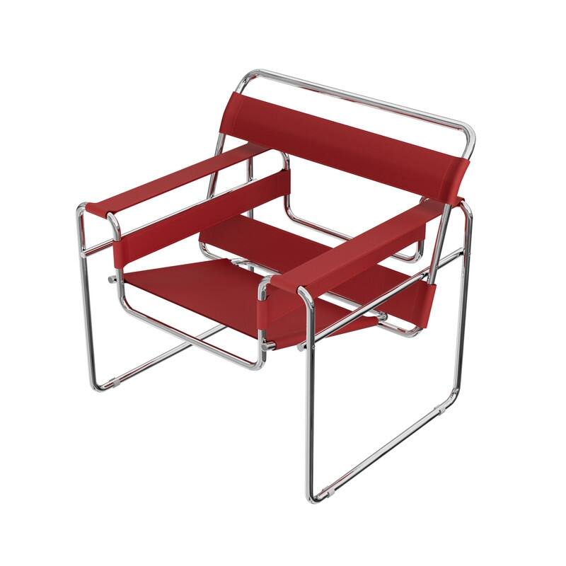 Momei Mid-Century Modern Saddle Leather Accent Chair with Stainless Steel Chair Leg
