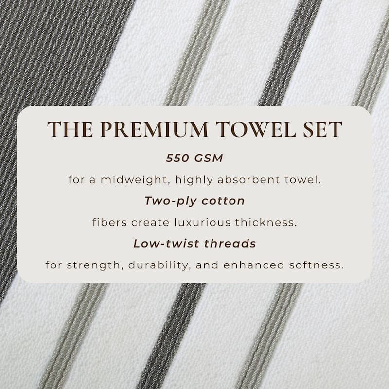 Linery & Co. Luxury Cotton Decorative Towel Set.