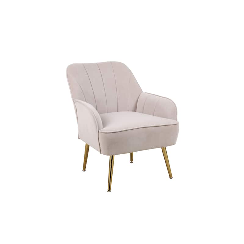 Modern Velvet Easy Assemble Sherpa Armchair for Living Room,Bedroom