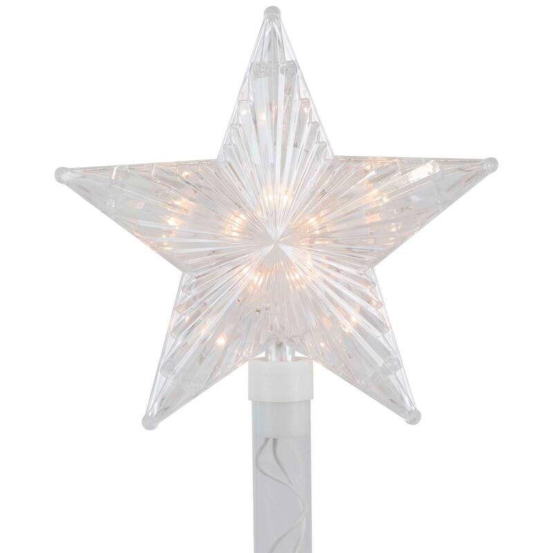 4ct Star Christmas Pathway Marker w/ Lawn Stakes - Clear Lights
