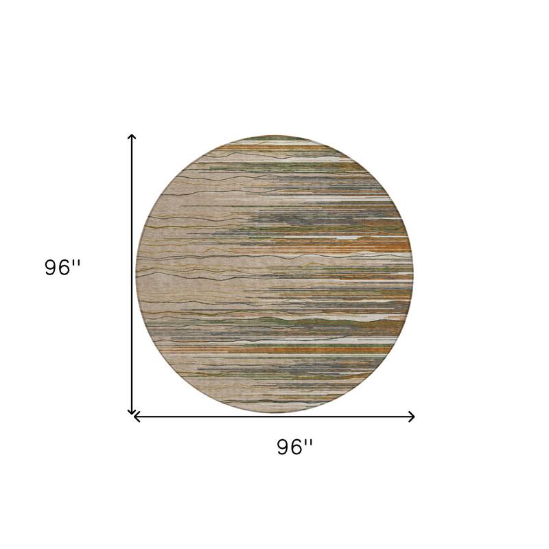 HomeRoots Striped Transitional Rectangle Outdoor Rug