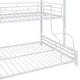 preview thumbnail 12 of 10, Contemporary Design Metal House Bunk Bed with Roof, Safety and Convenience, Twin over Full, White