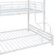 preview thumbnail 8 of 25, Twin Over Full Bunk Beds, Metal House Bed Frame w/Angled Ladder & Safety Guardrails, Convertible to 2 Beds, Triple Bunk Bed