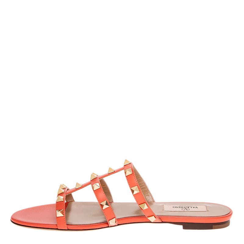 Valentino Rockstud Flat Slide Sandals