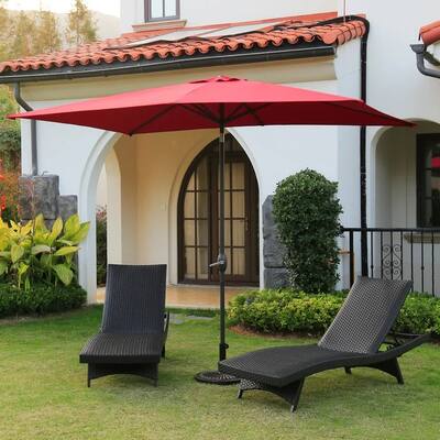 Zenova 10ft x 6.5ft Rectangle Patio Umbrella Waterproof and Sun Shade Outdoor Umbrella