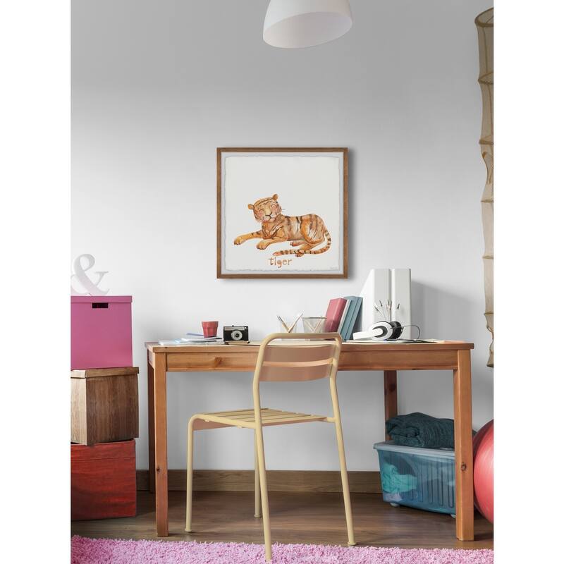 Hello Little Tiger Framed Wall Art, Elegant Home Touch - Sophisticated Artwork for Refined Décor