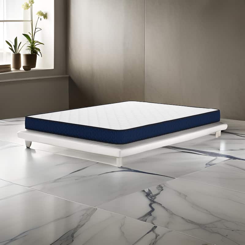 Liya 6 Inch Firm King Mattress, Plush Foam Fill, 4 Way Stretch Knit Cover