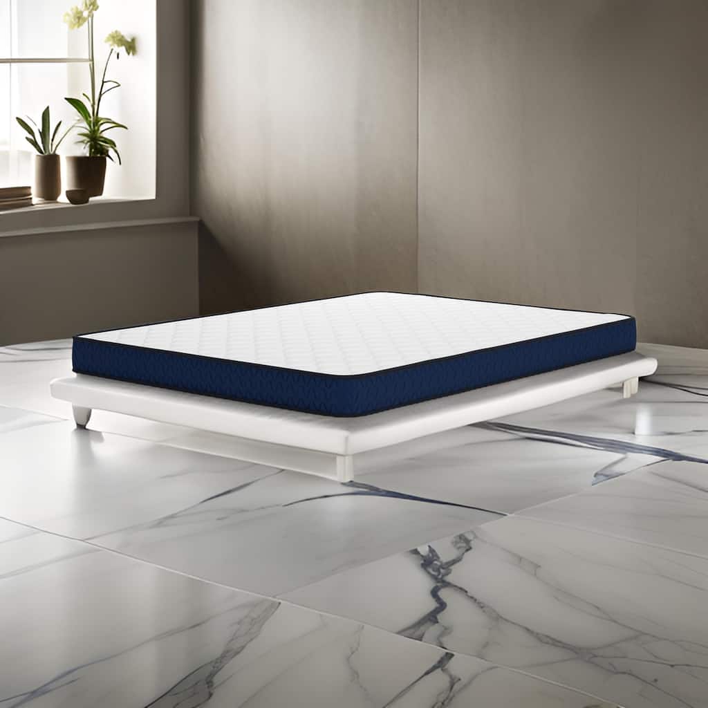 Liya 6 Inch Firm King Mattress, Plush Foam Fill, 4 Way Stretch Knit Cover