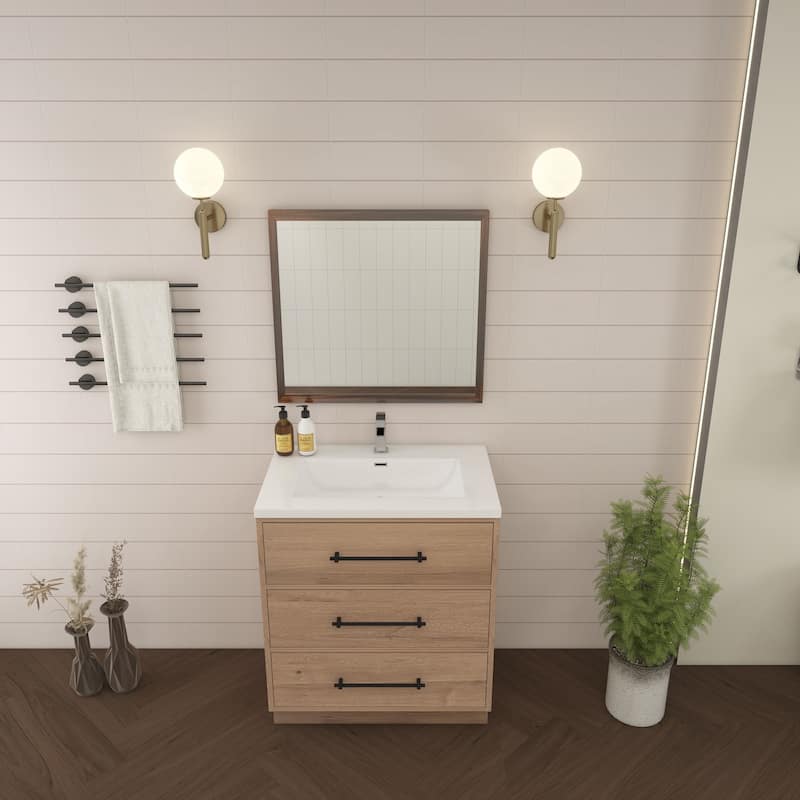 Victoria 30'' Freestanding Vanity with Reinforced Acrylic Sink - 29.5