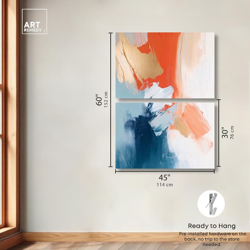 Orange Infusion II Canvas Set of 2 by Art Remedy, Gallery Wrapped