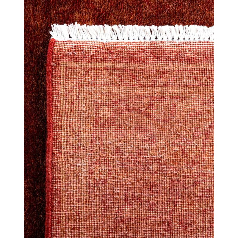 Contemporary Overdyed Wool Hand Knotted Runner - 2' 7" x 17' 5"
