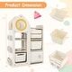 preview thumbnail 4 of 9, Multipurpose Toy Chest and Bookshelf with Mobile Trolley for Bedroom - 34" x 15" x 47"