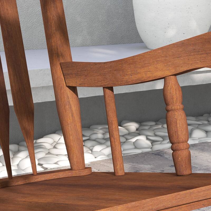 Outdoor Wood Rocking Chair, 350 lbs. Porch Rocker with High Back