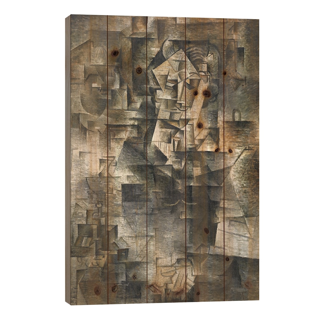 Portrait of Daniel-Henry Kahnweiler Print On Wood by Pablo Picasso - Multi-Color