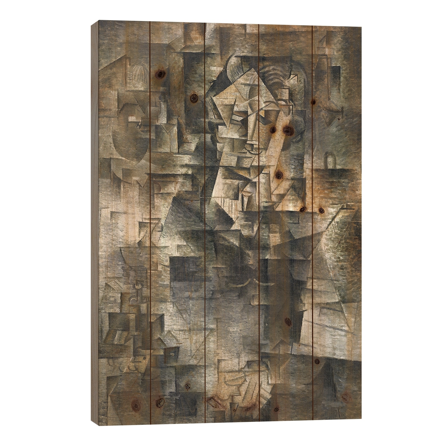 Portrait of Daniel-Henry Kahnweiler Print On Wood by Pablo Picasso - Multi-Color