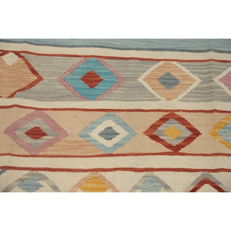 Hand Woven Southwestern Wool Multi-Colored Geometric Area Rug - 7' 11'' X 4' 9''