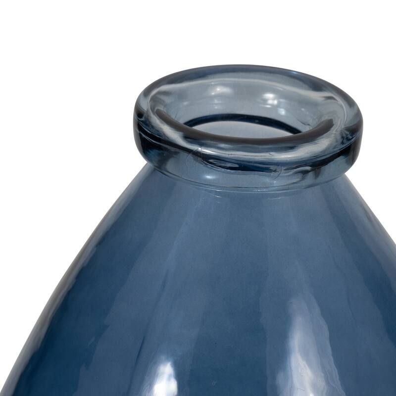 Sagebrook Home Glass Blue Solid Round Balloon Vase