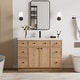 preview thumbnail 2 of 112, 36"/48"/60"/72" Bathroom Vanity Set with Sink & Faucet 48"single sink - 48"single sink-Oak