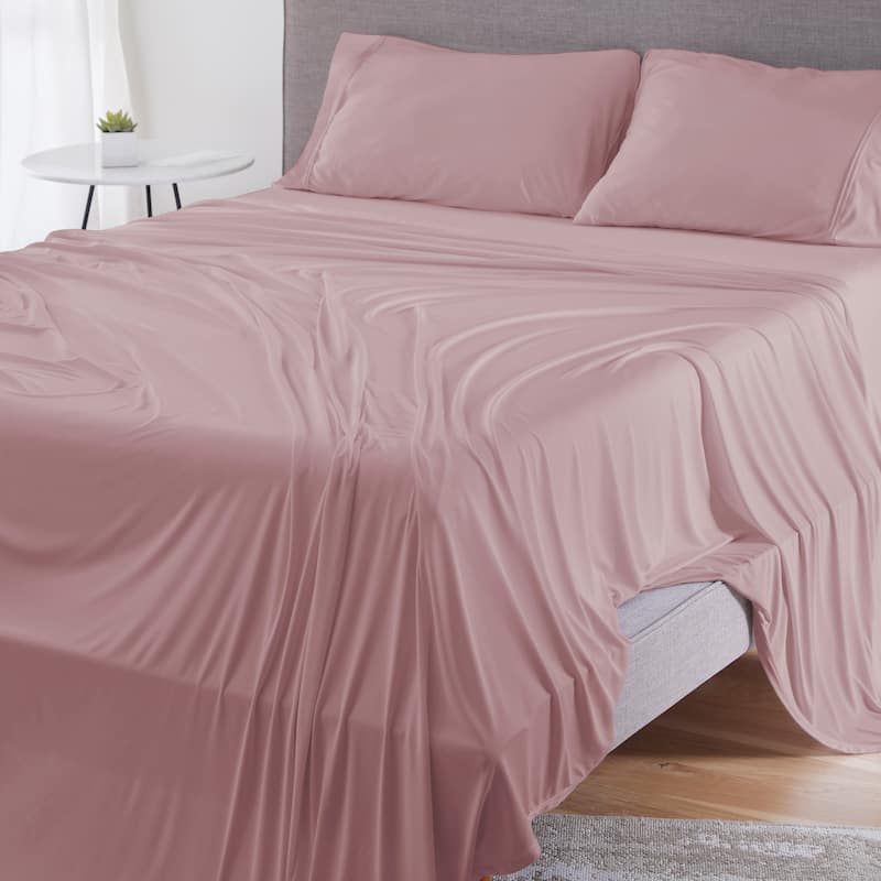 BEDGEAR Dri-Tec Moisture Wicking Bed Sheet Set - Sheets for Hot Sleepers - King/Cal King - Blush