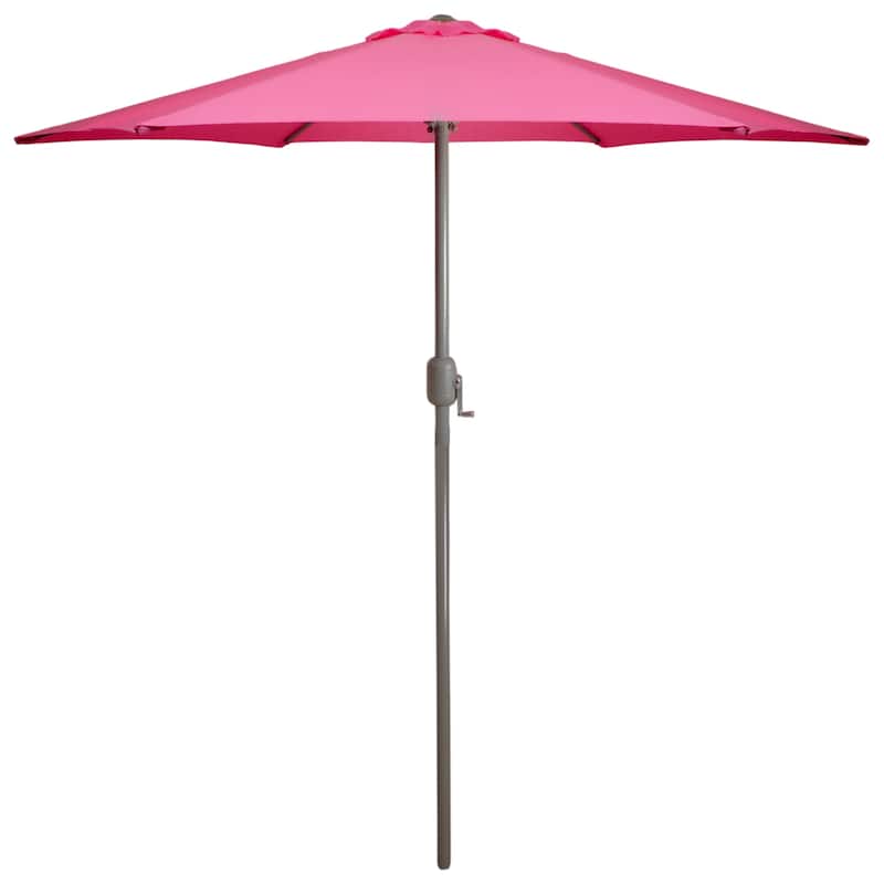 7.5ft Outdoor Patio Market Umbrella with Hand Crank