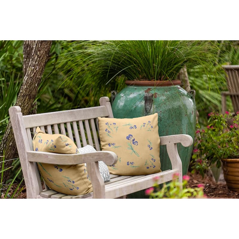 Violets Scattered Decorative Throw Pillow