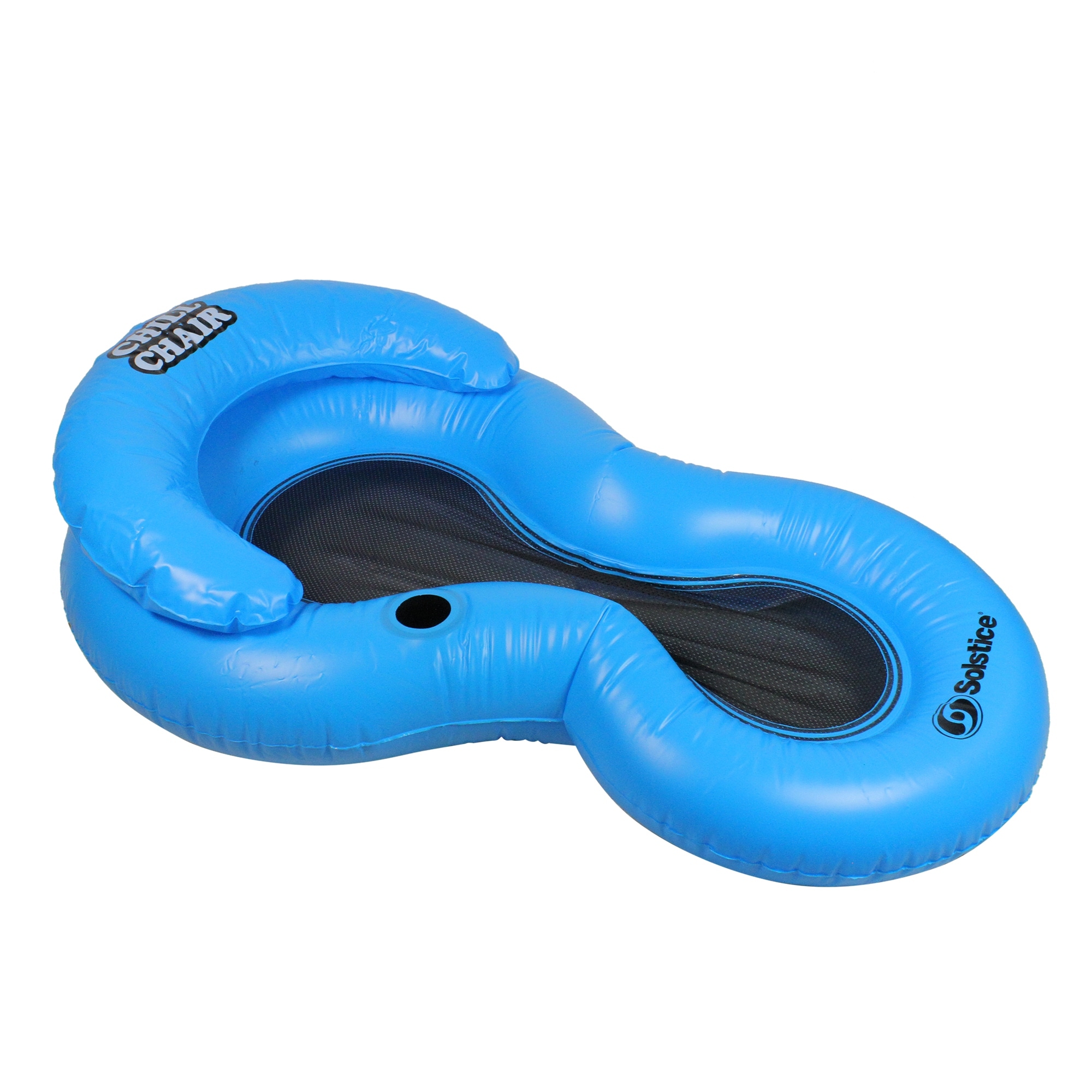61 Inch Inflatable Chill Swimming Pool Floating Lounge Chair On
