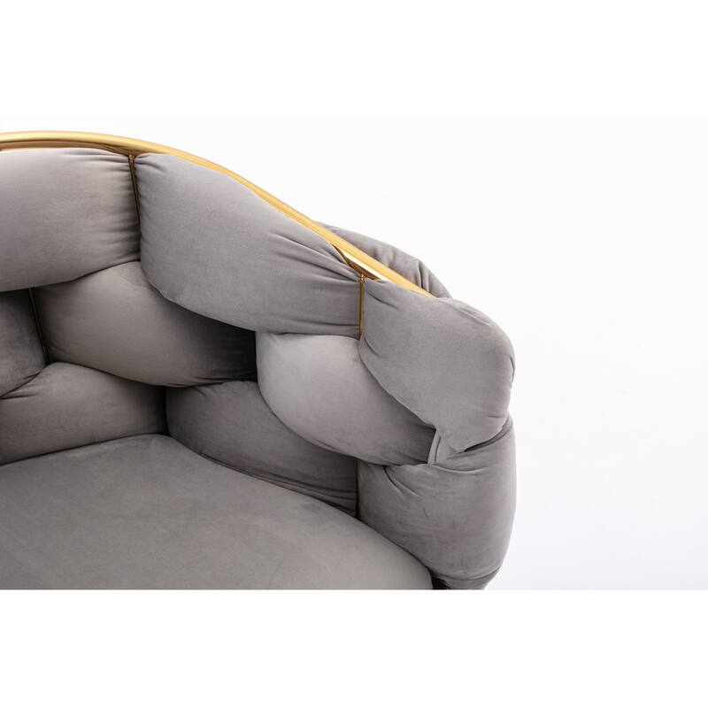 Gray 28.7" Velvet Accent Chairs (Set of 2)