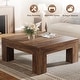 preview thumbnail 33 of 33, 39.4-Inch Square Coffee Table for Living Room, Farmhouse All Wooden Center Table