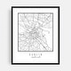 Dublin Ireland Dublin Ireland Street Map Maps Urban Art Print/Poster ...