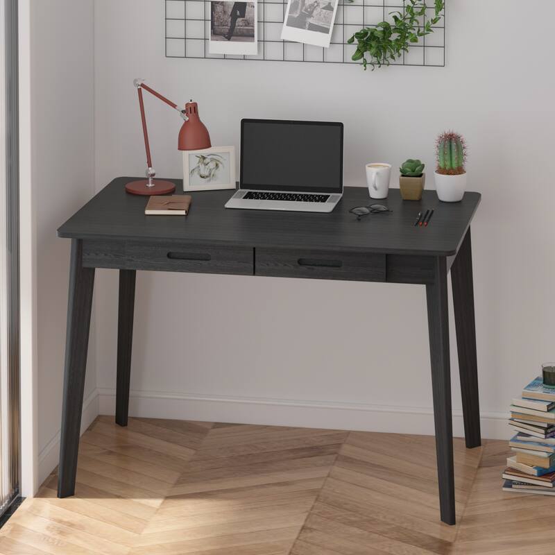 39.4"W Classic Home Office Desk, Writing Desk With Drawers