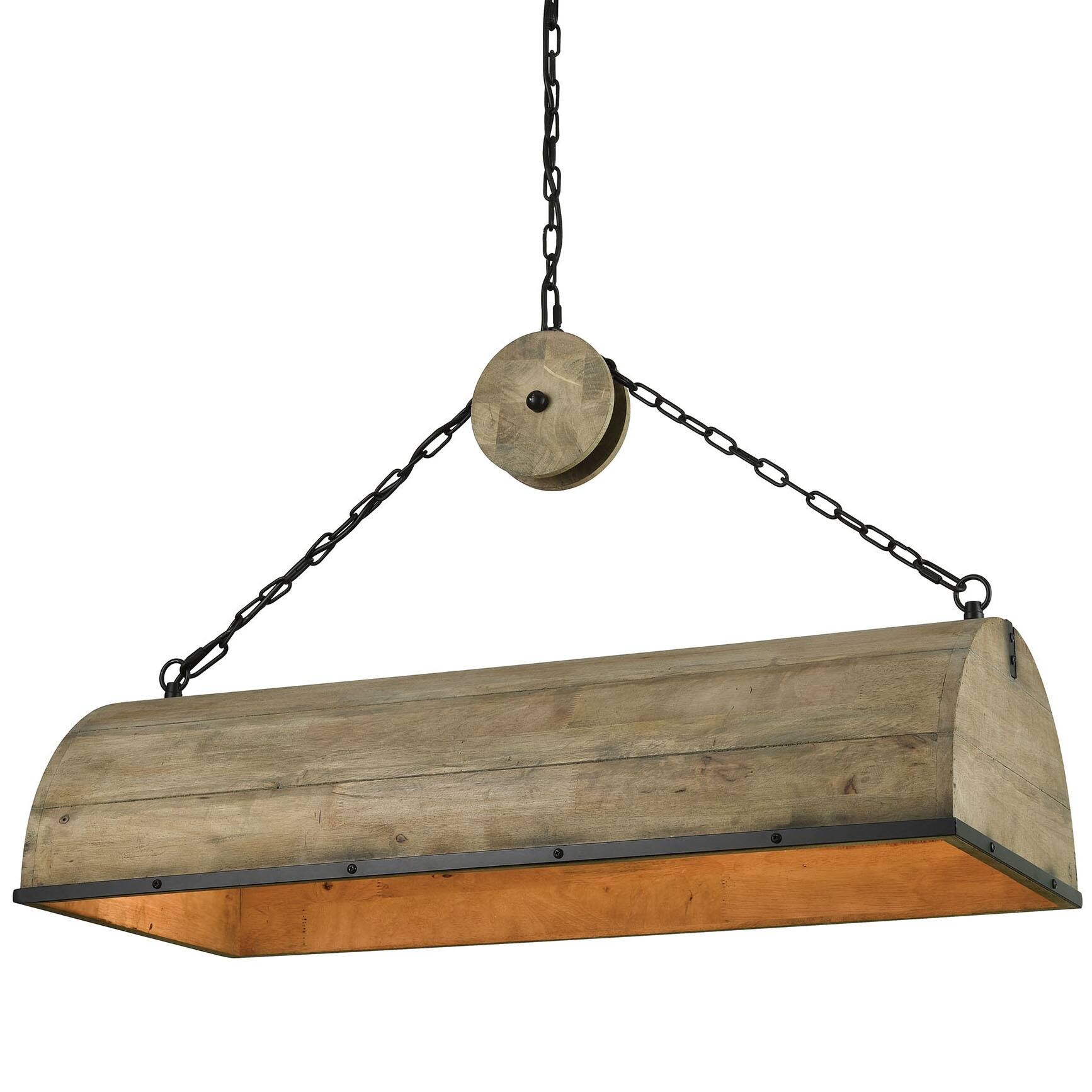 Elk Home D3858  Single Barrel 4 Light 36" Wide Linear Chandelier - Chandeliers For Bedrooms by Overstock.com