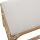 preview thumbnail 7 of 6, Upholstered vanity bench - 24" - white and brown