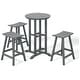 preview thumbnail 2 of 4, Laguna Hdpe All Weather Outdoor Patio Bistro Counter Set (4-Piece Set)