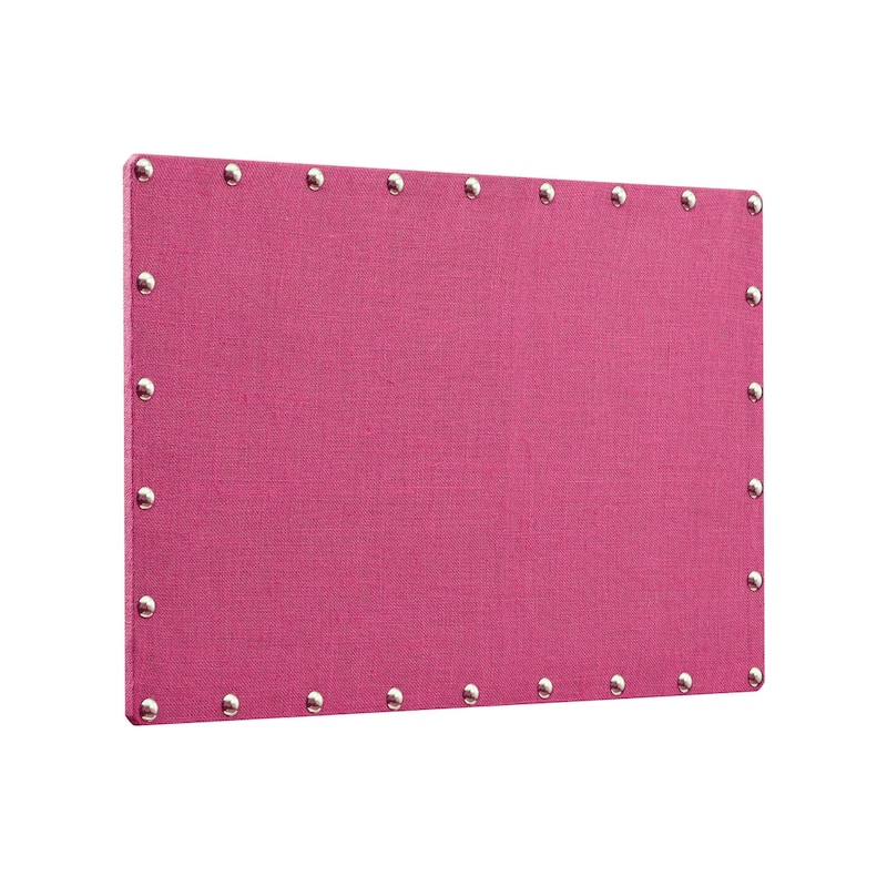 Burlap Corkboard with Nail-head Accents