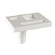 preview thumbnail 5 of 3, Du Verre Marcel 1-1/2 Inch Rectangular Cabinet Knob White