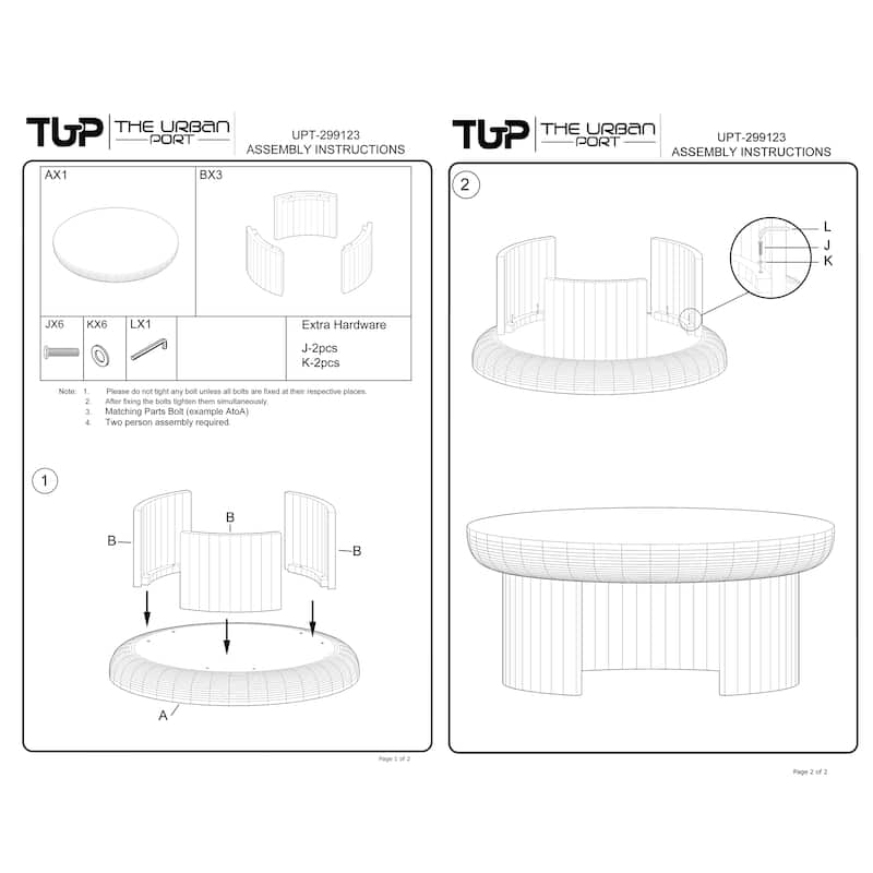 35 Inch Coffee Table, Handcrafted Round Mango Wood Top, Modern Curved Tripod Legs, Walnut Brown