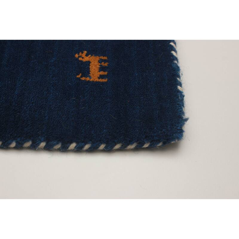 Kashkuli Gabbeh Blue Rug 2'6" x 6'5" - 2'6 x 6'5