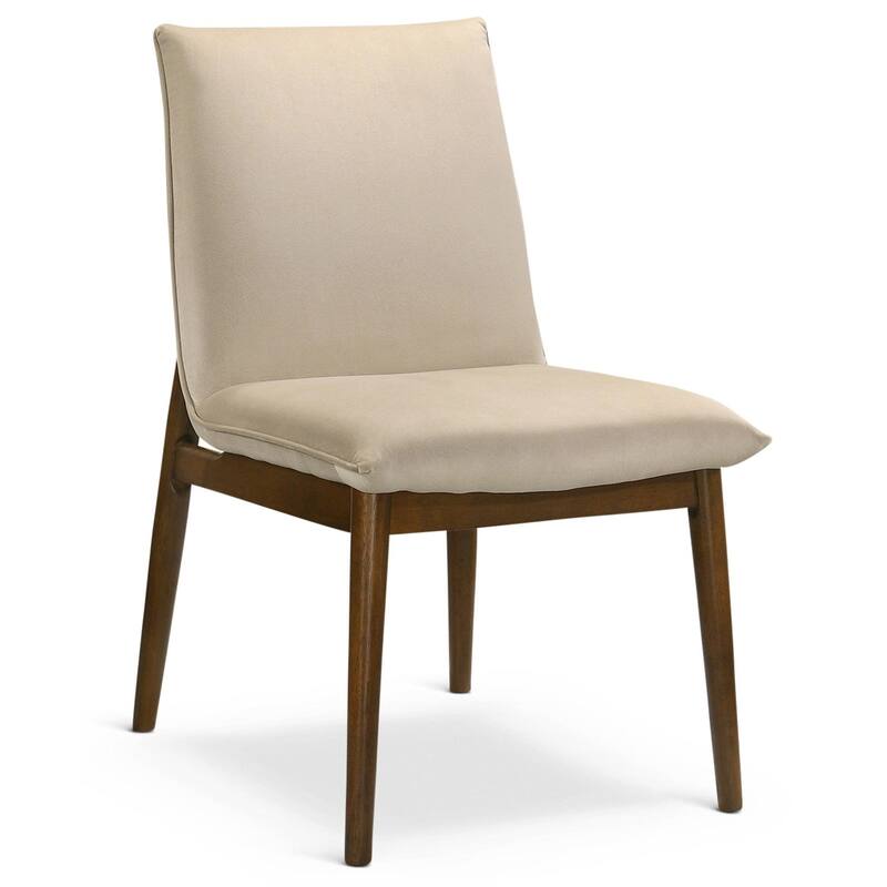 GDFStudio - Monza Modern Velvet Dining Chair with Solid Wood Legs & Armless Mid-Century Silhouette, Set of 2 - 24.4"