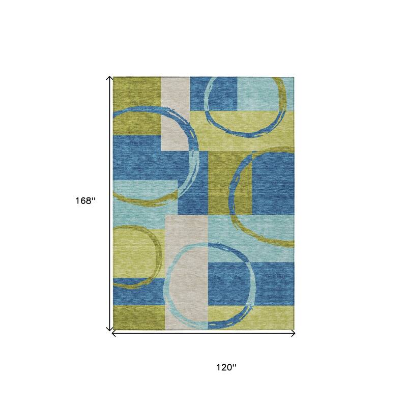 HomeRoots Geometric Modern Rectangle Outdoor Rug