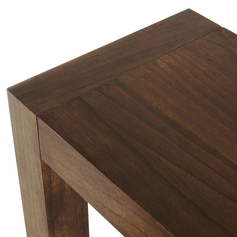 Wood Rectangular Console Table with Bench - Set of 2 Brown - Roche River Decor