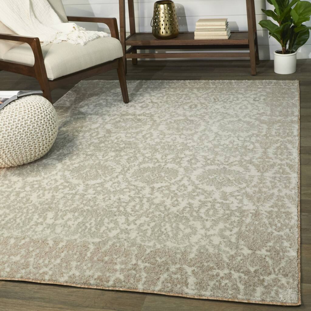 Daphnis Modern Damask Area Rug