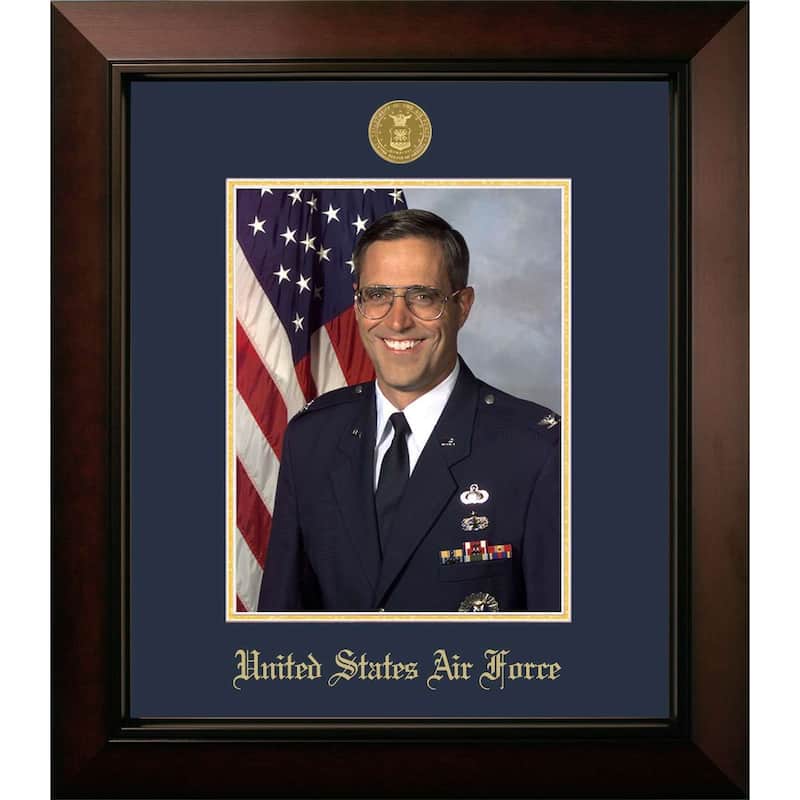 Patriot Frames Air Force 8x10 Portrait Legacy Frame with Gold Medallion