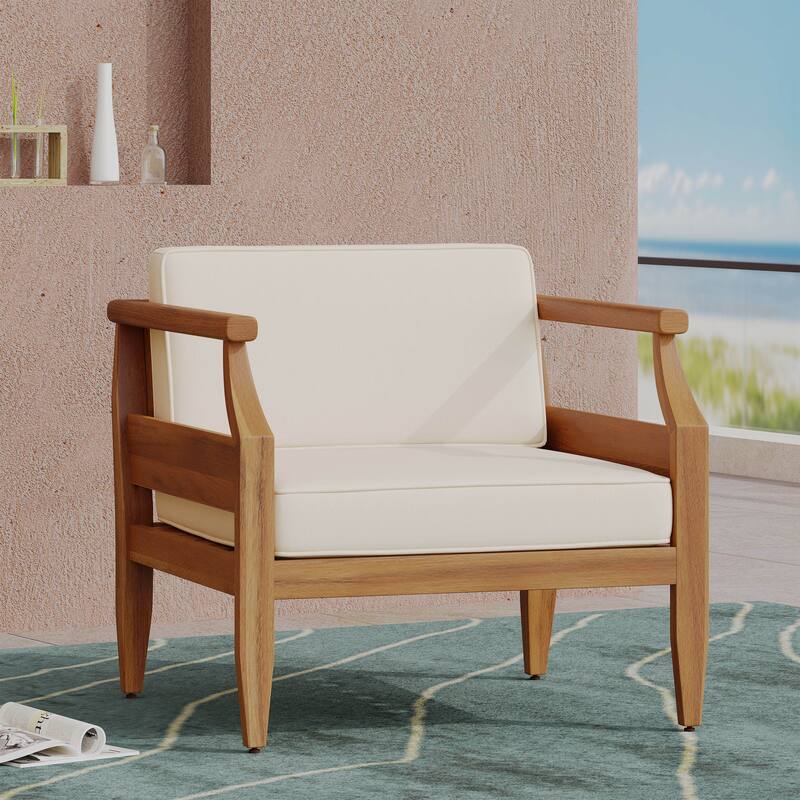 Club Chair, A Stylish and Comfortable Outdoor Seating - Cream