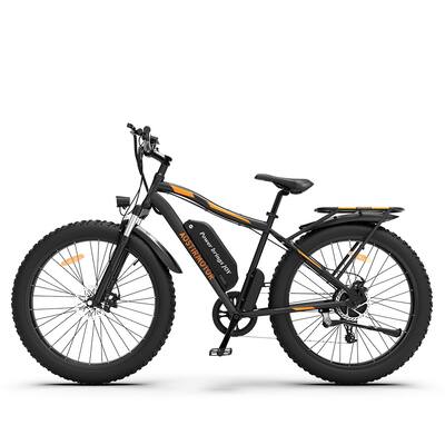 26" 750W Electric Bike Fat Tire P7 48V 13AH Removable Lithium Battery for Adults with Detachable Rear Rack Fender