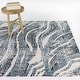 preview thumbnail 11 of 13, Julio Wavy Abstract Area Rug 5'3" x 7' - Blue