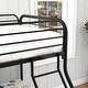 preview thumbnail 8 of 14, Metal Floor Bunk Bed, Twin-Over-Full Loft Bed, Metal Bed, Inclined Ladder