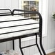 preview thumbnail 10 of 8, Twin-Over-Full Metal Bunk Bed With Enhanced Upper-Level Guardrail,Inclined Ladder
