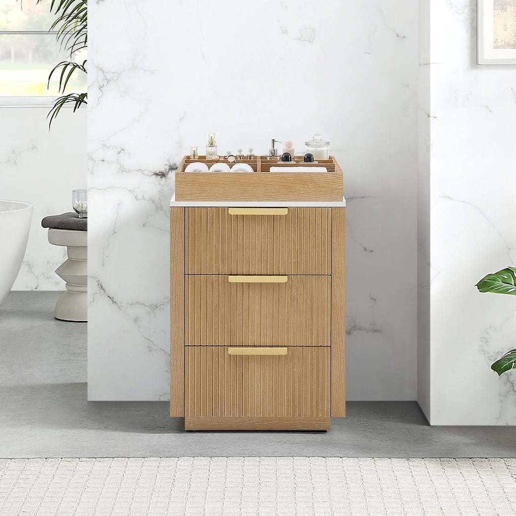 Santarem Solid Wood Partitioned Storage Cabinet